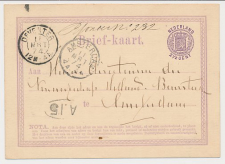 Briefkaart G. 4 Deventer - Amsterdam 1874