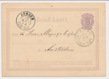 Briefkaart G. 4 Arnhem - Amsterdam 1874