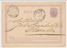 Briefkaart G. 4 Zaltbommel - Haarlem 1874