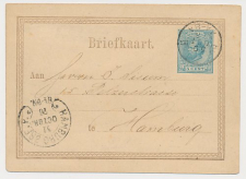 Briefkaart G. 11 Rotterdam - Hamburg Duitsland 1876