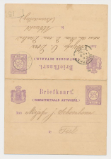 Briefkaart G. 15 Locaal te Utrecht 1878