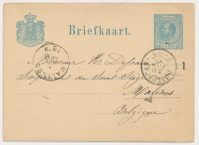 Briefkaart G. 16 Rotterdam - Malines Belgie 1878