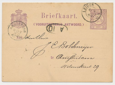 Briefkaart G. 19 A-krt. Leiden - Amsterdam 1880