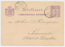 Briefkaart G. 19 A-krt. Gorredijk - Leeuwarden 1880