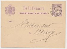 Briefkaart G. 19 A-krt. Amsterdam - Weesp 1879