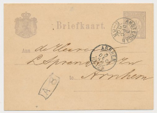 Briefkaart G. 21 Amsterdam - Arnhem 1880