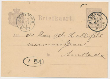 Briefkaart G. 21 Alkmaar - Amsterdam 1881