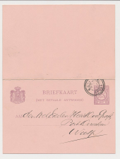 Briefkaart G. 24 Amsterdam - Weesp 1894 - Dubbelringstempel