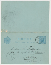 Briefkaart G. 26 Zutphen - Freiberg Duitland 1886