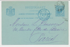 Briefkaart G. 27 Amsterdam - Parijs Frankrijk 1891