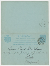 Briefkaart G. 28 Amsterdam - Steele Duitsland 1890