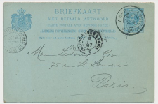 Briefkaart G. 28 V-krt. Amsterdam - Parijs Frankrijk 1897