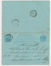 Briefkaart G. 30 Breda - Marseille Frankrijk 1894 