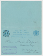 Briefkaart G. Arnhem - Leipzig Duitsland 1893