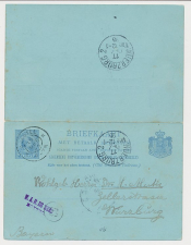 Briefkaart G. 30 Boxtel - Wurzburg Duitsland 1895