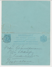 Briefkaart G. 30 s Gravenhage - Duitsland 1894