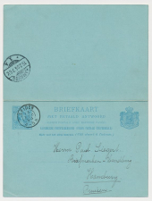 Briefkaart G. 30 Leiden - Hamburg Duitsland 1894