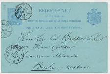 Briefkaart G. 36 s Gravenhage - Berlijn Duitsland 1896