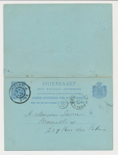 Briefkaart G. 37 Schiedam - Brussel Belgie 1898