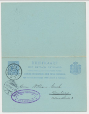 Briefkaart G. 37 Groningen - Hamburg Duitsland 1899