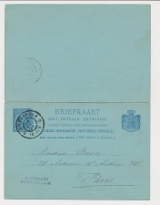 Briefkaart G. 37 Rotterdam - Parijs Frankrijk 1896