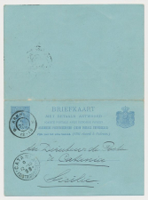 Briefkaart G. 37 Arnhem - Sicilie Italie 1896 v.v.