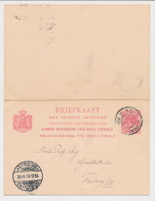 Briefkaart G. 54 a s Gravenhage - Freiburg Duitsland 1900