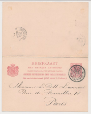 Briefkaart G. 54 b s Gravenhage - Parijs Frankrijk 1900