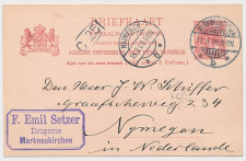 Briefkaart G. 58 b A-krt. Duitsland - Nijmegen 1909