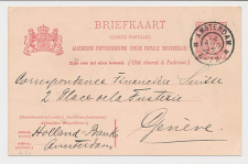 Briefkaart G. 61 Amsterdam - Geneve Zwitserland 1905 