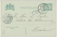 Briefkaart G. 63 Arnhem - Haarlem 1905