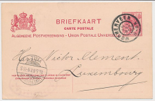 Briefkaart G. 71 Wormerveer - Luxemburg 1907