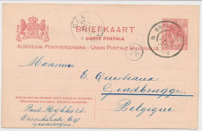 Briefkaart G. Groningen - Gent Belgie 1906