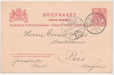 Briefkaart G. 71 Almelo - Pecs Hongarije 1906