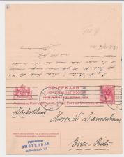 Briefkaart G. 72 Amsterdam - Essen Duitsland 1911 v.v.