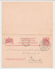 Briefkaart G. 72 z-1 Delft - Brussel Belgie 1907 