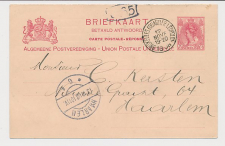 Briefkaart G. 72 z-1 A-krt. Brussel Belgie - Haarlem 1908