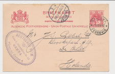 Briefkaart G. 72 z-2 A-krt. Genua Italie - De Bildt 1909