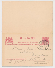 Briefkaart G. 77 z-1 Ginneken - Sachsen Duitsland 1910