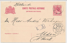 Briefkaart G. 83 II A-krt. Fallais Belgie - Uden 1910