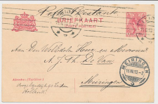 Briefkaart G. 84 a II Leiden - Zwitserland 1913 Poste Restante