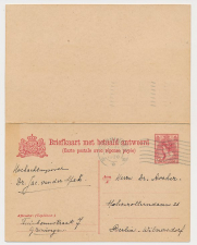 Briefkaart G. 85 I s Gravenhage - Berlijn Duitsland 1920