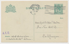 Briefkaart G. 90 a I z-2 Amsterdam - Enkhuizen 1918