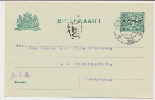 Briefkaart G. 96 a II Hengelo - Amsterdam 1918