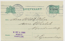 Briefkaart G. 96 b II Haarlem - s Gravenhage 1918