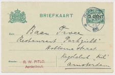 Briefkaart G. 96 b II Haarlem - Amsterdam 1918