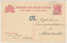 Briefkaart G. 104 V-krt. Nieuwe Pekela - Maastricht 1920