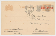 Briefkaart G. 107 a II s Gravenhage - Amsterdam 1921