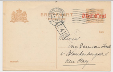 Briefkaart G. 108 I A-krt. Locaal te s Gravenhage 1920