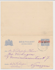 Briefkaart G. 117 II Uden - Nijmegen 1920